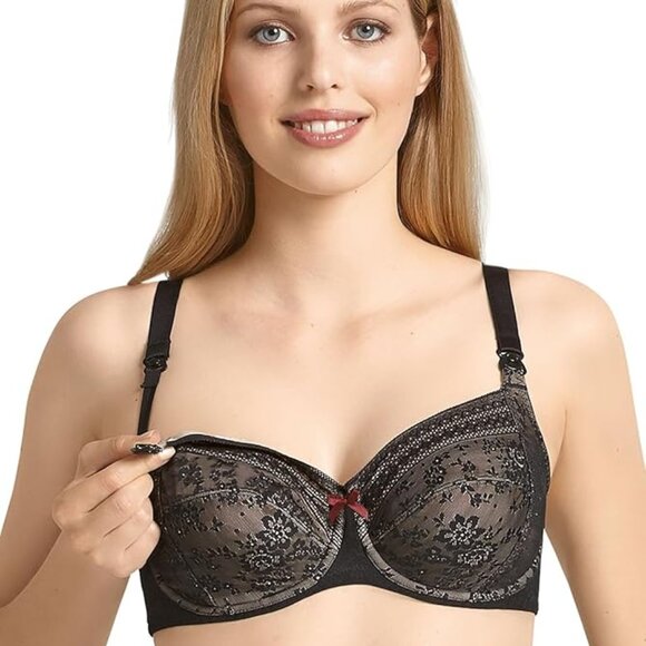 NWT Anita / 40H / NURSING / Black Lace Bra - Picture 2 of 9